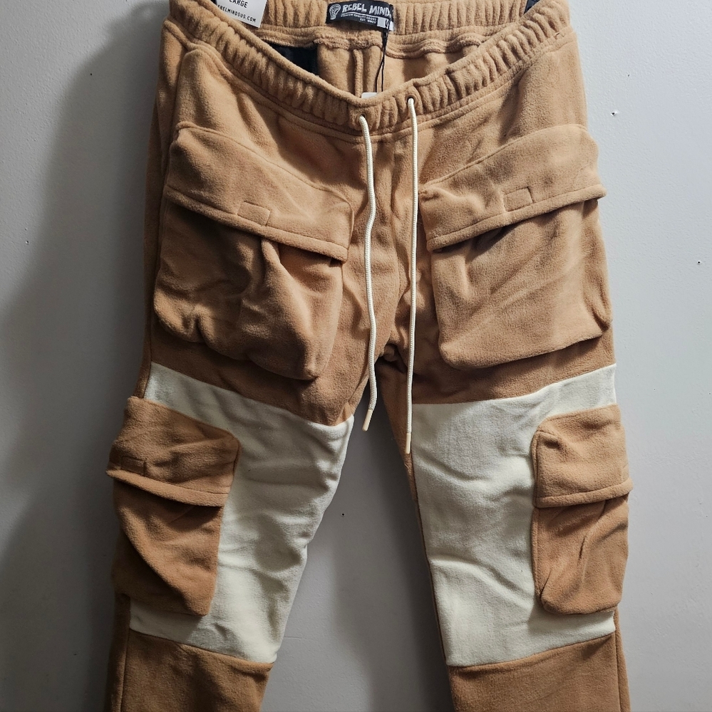 Men's Tan and Cream Cargo Pants